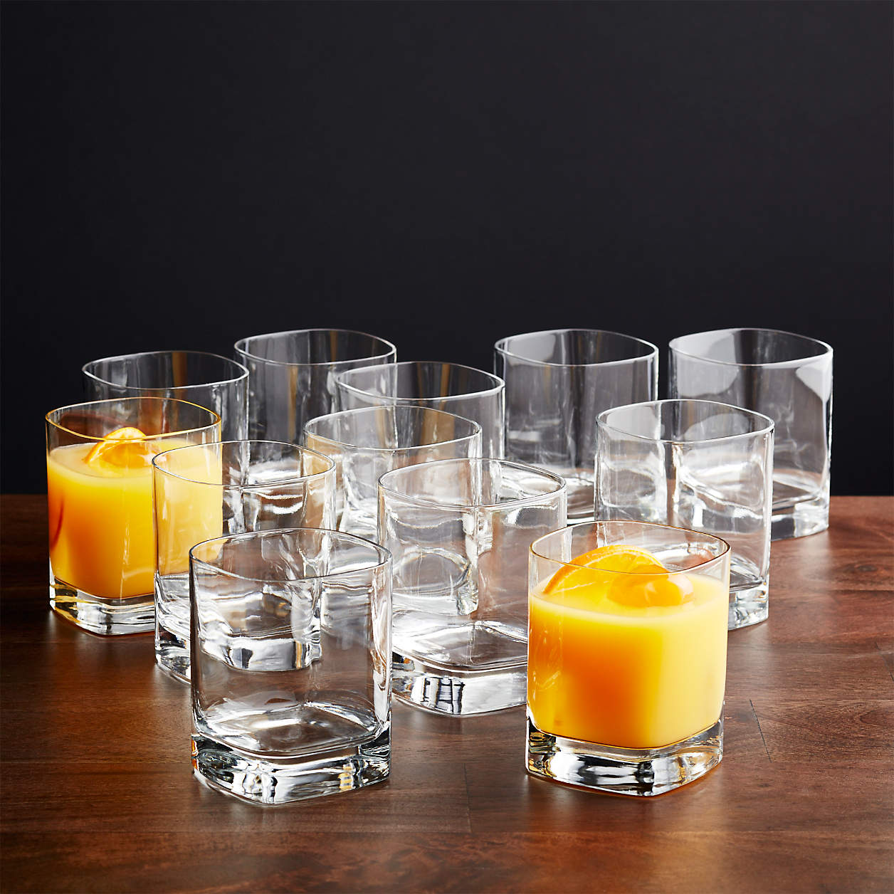 Strauss Double OldFashioned Glasses, Set of 12 Crate and Barrel