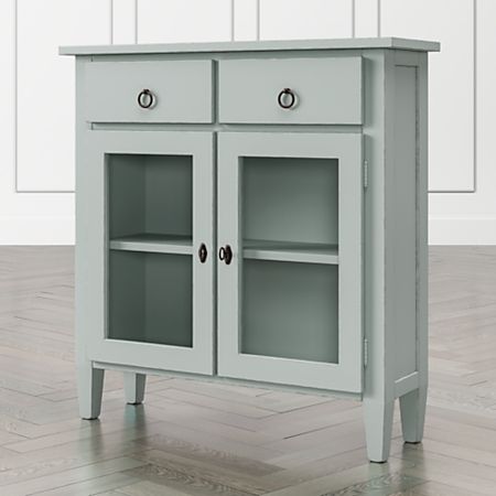 Stretto Blue Grey Entryway Cabinet Reviews Crate And Barrel