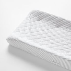 Image of Comfy Tee Whisper Stripe Grey 100% Organic Cotton Jersey Baby Changing Pad Cover
