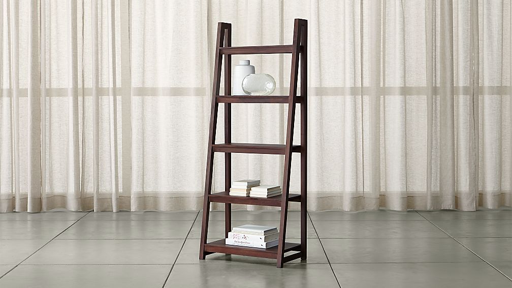 Strut Sheesham Wood Bookcase Crate And Barrel Strut Bookcase