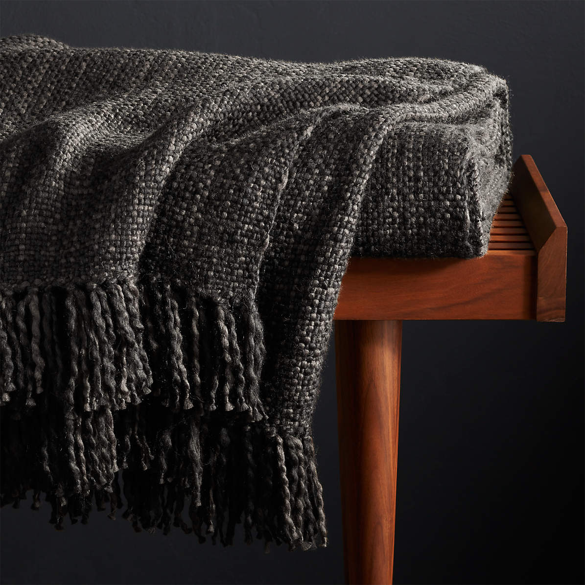 Styles Ebony Fringe Throw Blanket Reviews Crate And Barrel Canada