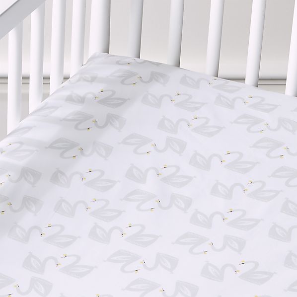 swan crib bedding set