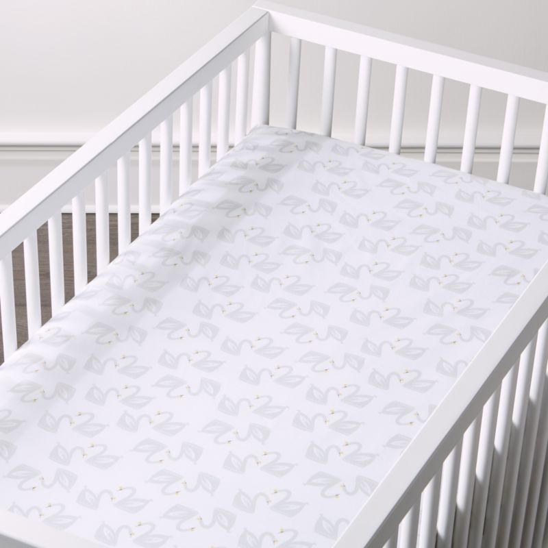 swan crib sheets