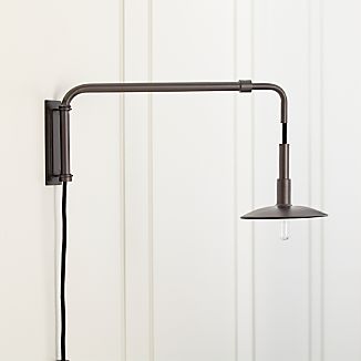 Wall Lamps Crate And Barrel Swing Arm Bronze Sconce