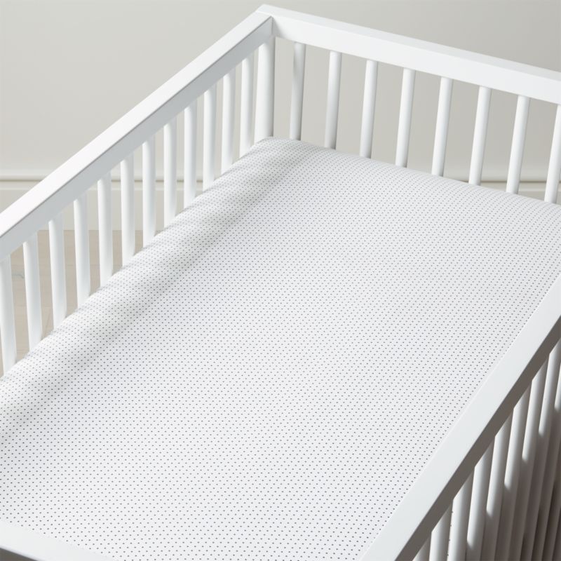 Organic Swiss Dot Crib Fitted Sheet Crate And Barrel