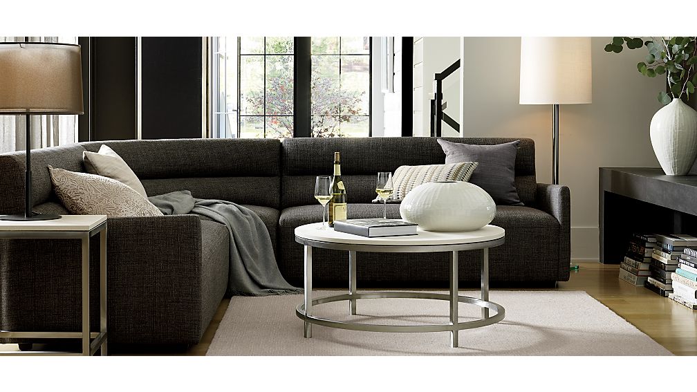 Sydney 3piece Curved Sectional Sofa Crate and Barrel