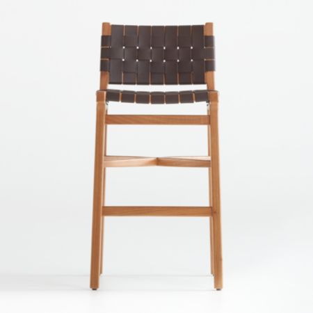 Taj Leather Strap Bar Stool Crate And Barrel Canada
