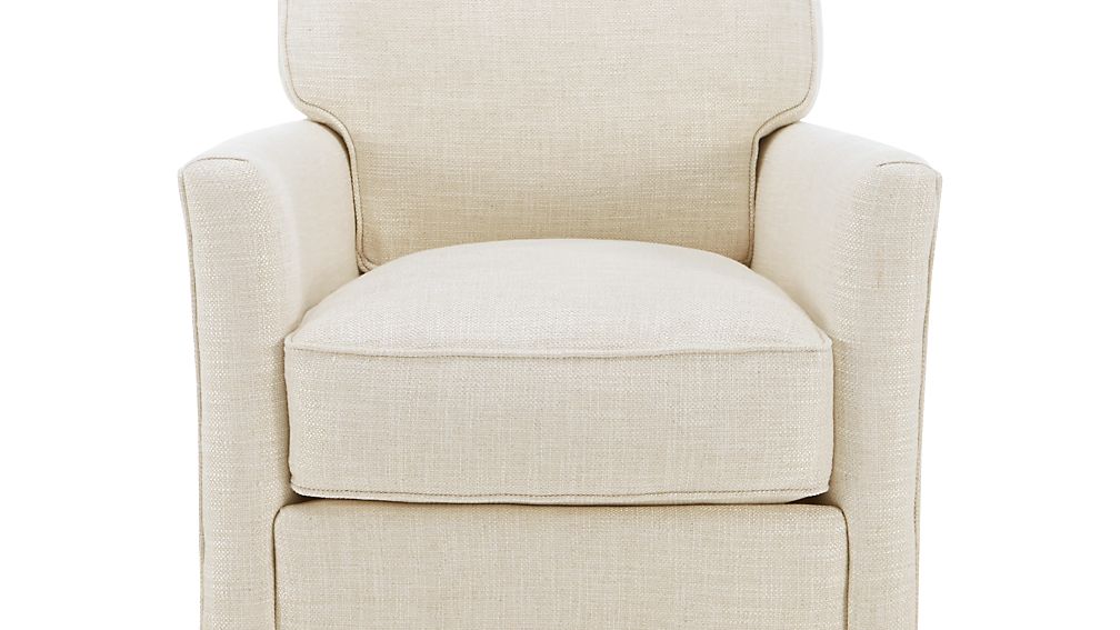 Talia Swivel Chair Gibson: Latte | Crate and Barrel
