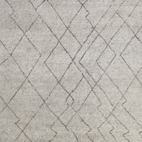 Tangier Wool Hand-Knotted Grey Moroccan Area Rug 8'x10'