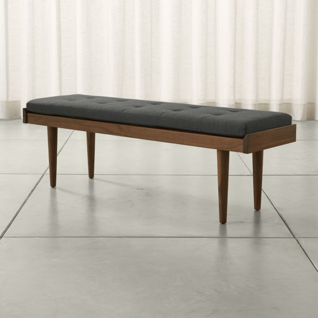 Online Designer Bedroom Bench with Charcoal Cushion