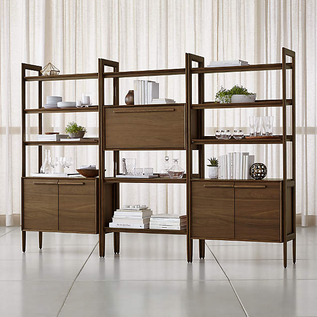Tate Bookcase Bar + Reviews Crate and Barrel
