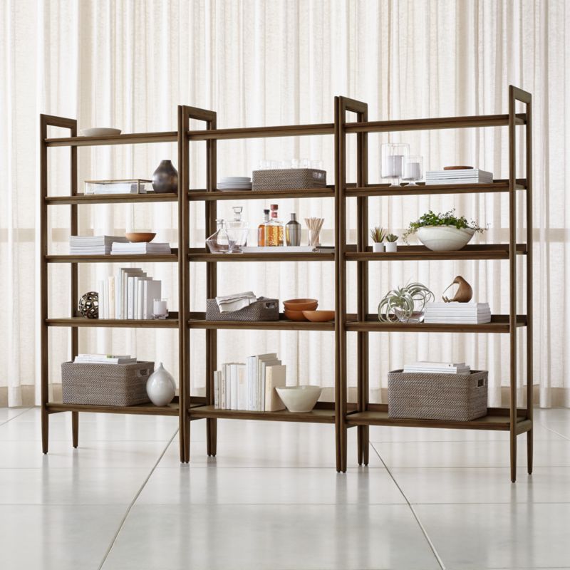 Tate Wide Bookcases, Set of 3 Crate and Barrel