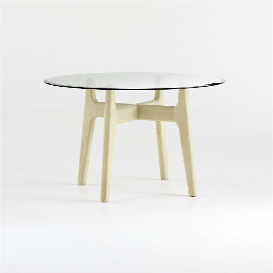 Tate 48 Round Dining Table With Glass Top And Sand Base Reviews Crate Barrel - Tate Display Coffee Table Tate 48 Round Dining Table With Glass Top And Sand Base Reviews Crate Barrel - Tate Display Coffee Table