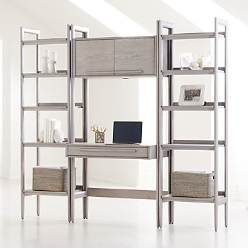 Bookcases Wood Metal And Glass Crate And Barrel