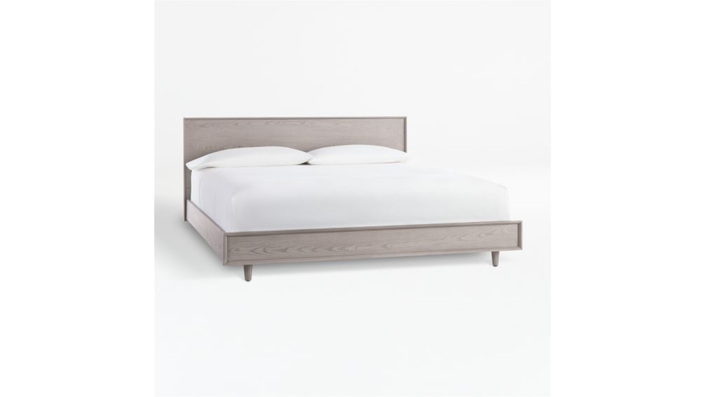 Tate Stone King Wood Bed + Reviews Crate and Barrel Canada