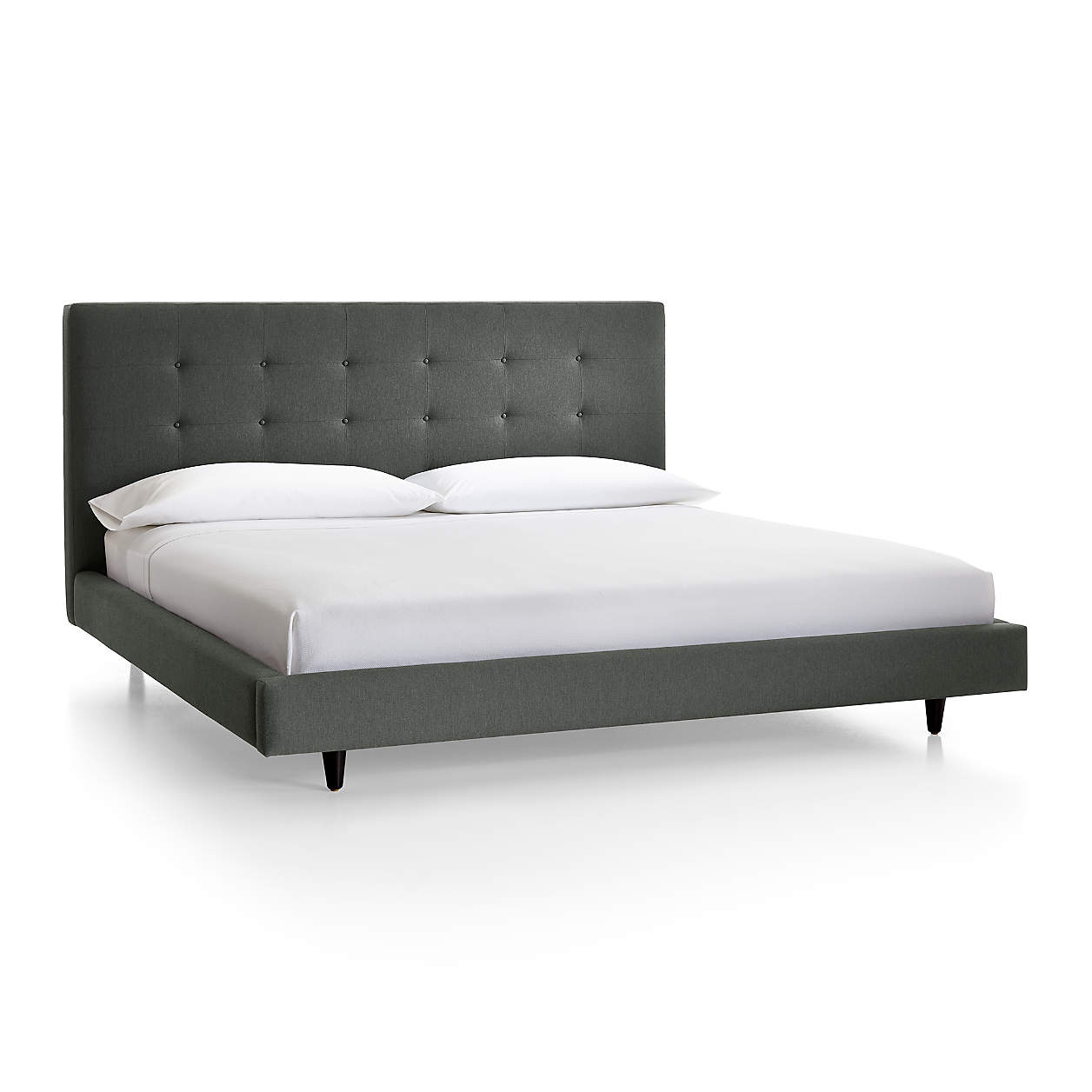 Tate King Upholstered Bed 45" + Reviews Crate and Barrel