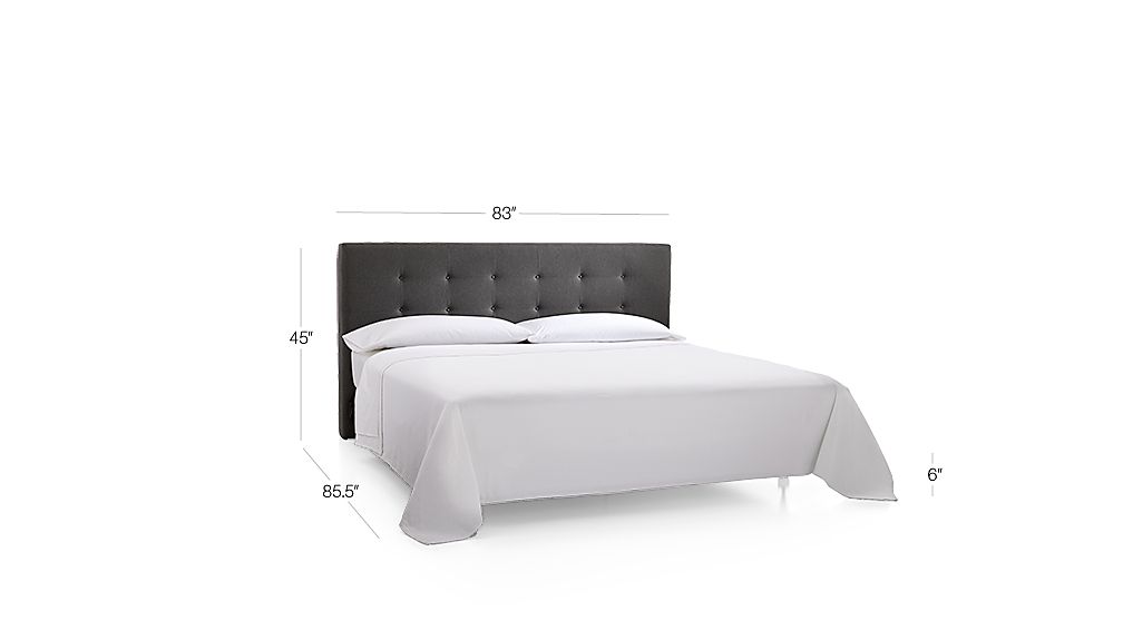Tate Upholstered Headboard 45 Crate And Barrel Tap To Zoom Image With Dimension For Tate King Upholstered Headboard 45