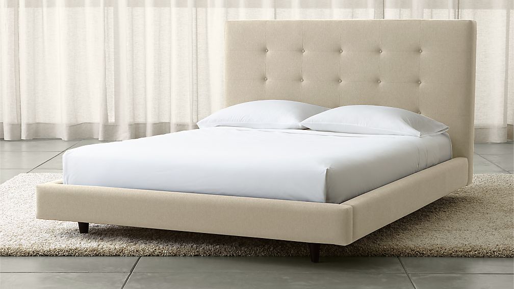 Tate Tall Upholstered Queen Bed Crate and Barrel
