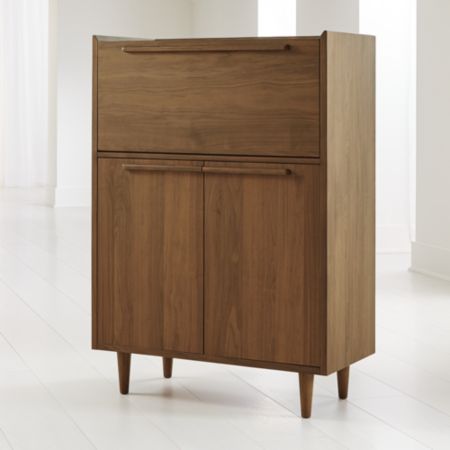 Tate Lighted Bar Cabinet Reviews Crate And Barrel