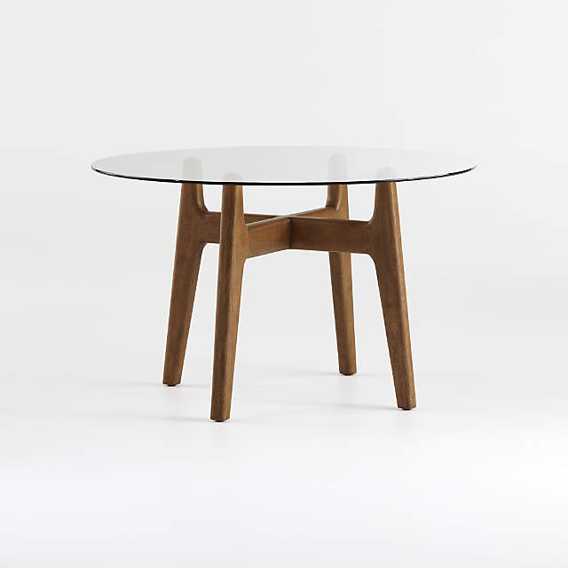 Tate 48 Round Dining Table With Glass Top And Walnut Base Reviews Crate Barrel Canada - Tate Display Coffee Table Tate 48 Round Dining Table With Glass Top And Walnut Base Reviews Crate Barrel Canada - Tate Display Coffee Table
