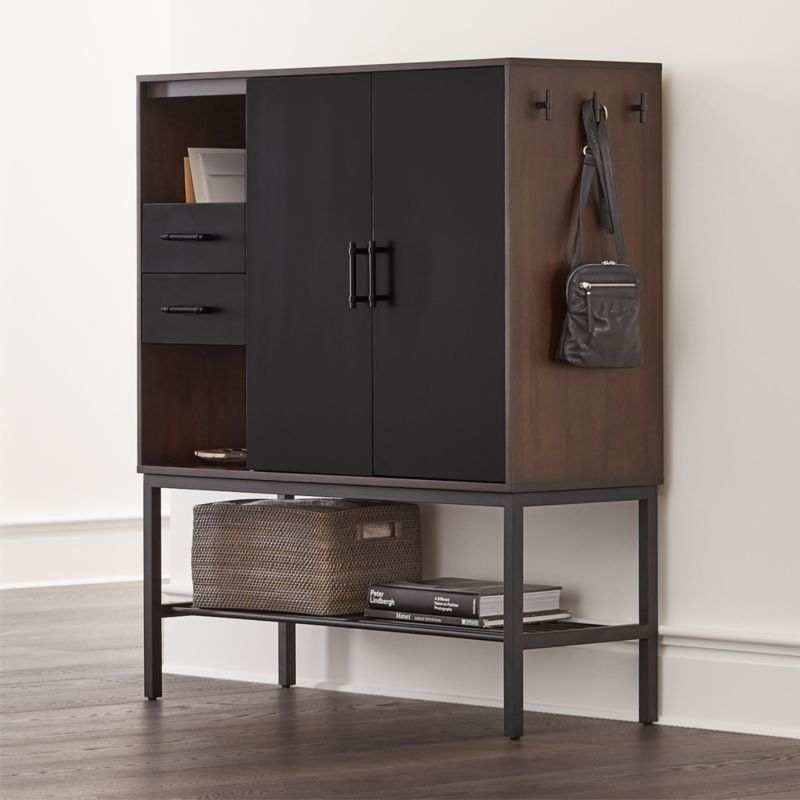 Tatum Entryway Shoe Storage Cabinet + Reviews | Crate and Barrel