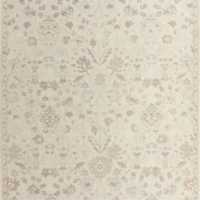 Tavira Performance Traditional Ivory Handknotted Rug Swatch 12"x18"