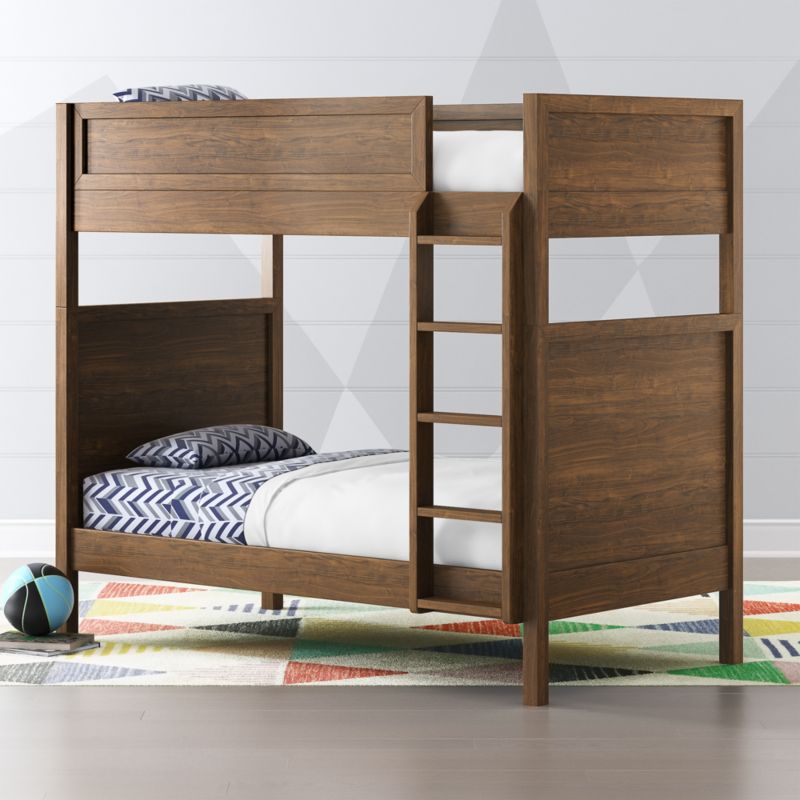 Taylor Twin Walnut Convertible Bunk Bed Reviews Crate And Barrel