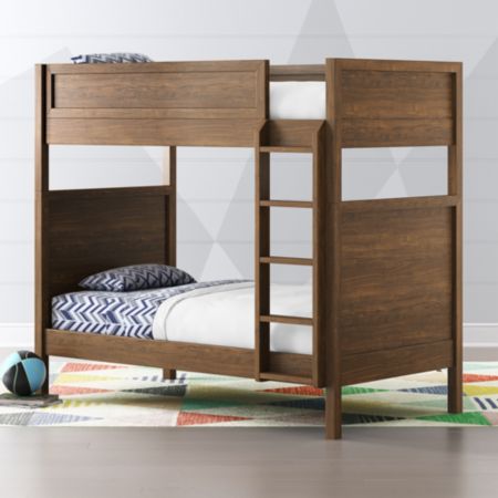 Taylor Twin Walnut Convertible Bunk Bed Crate And Barrel