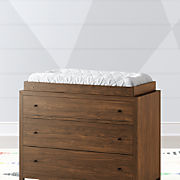 walnut changing table topper