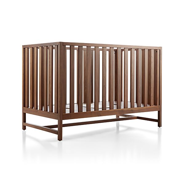 walnut crib