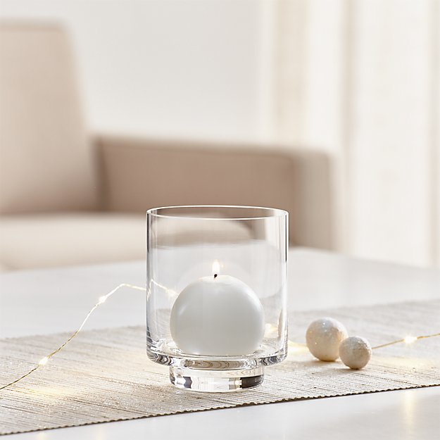 Taylor Small Glass Hurricane Candle Holder Crate and Barrel