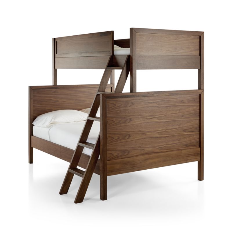 Taylor Twin Over Full Walnut Bunk Bed Crate and Barrel
