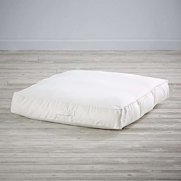 White Teepee Floor Cushion in Bean Bag & Poufs + Reviews Crate and Barrel