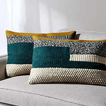 Teal Throw Pillows Crate And Barrel
