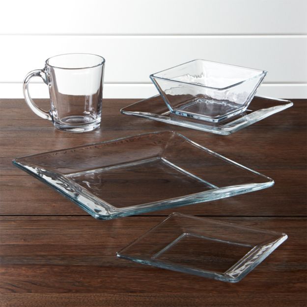 Moderno Clear Glass Coffee Mug, Set of 8 in Coffee Mugs & Tea Cups + Reviews Crate and Barrel