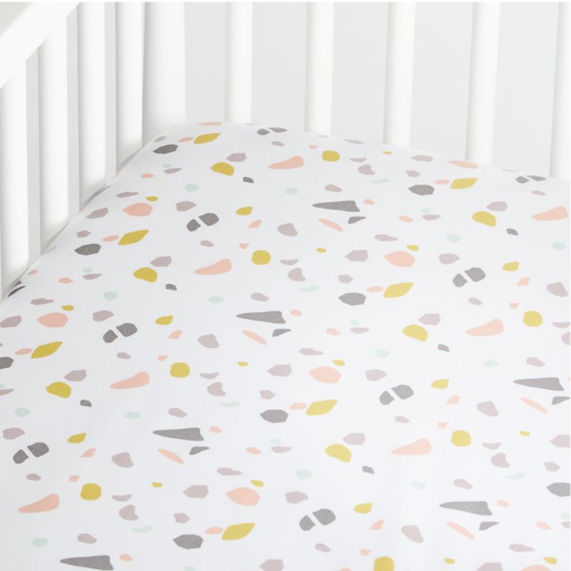 Organic Terrazzo Crib Fitted Sheet Crate And Barrel