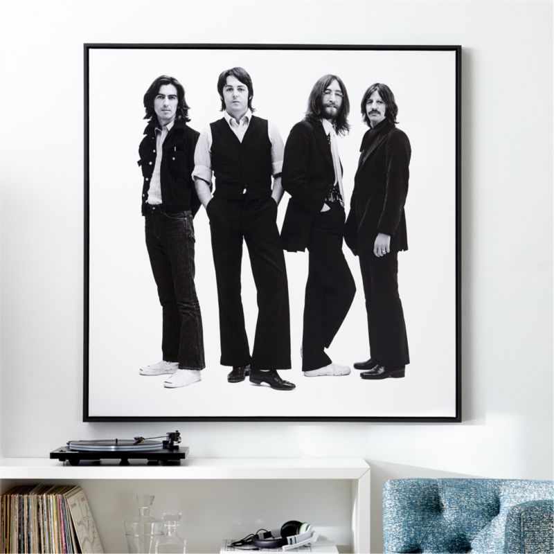 The Beatles White Standing Print Large Reviews Crate And Barrel