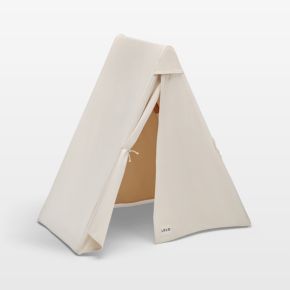 Image of Lalo White Wood and Canvas Toddler Play Tent