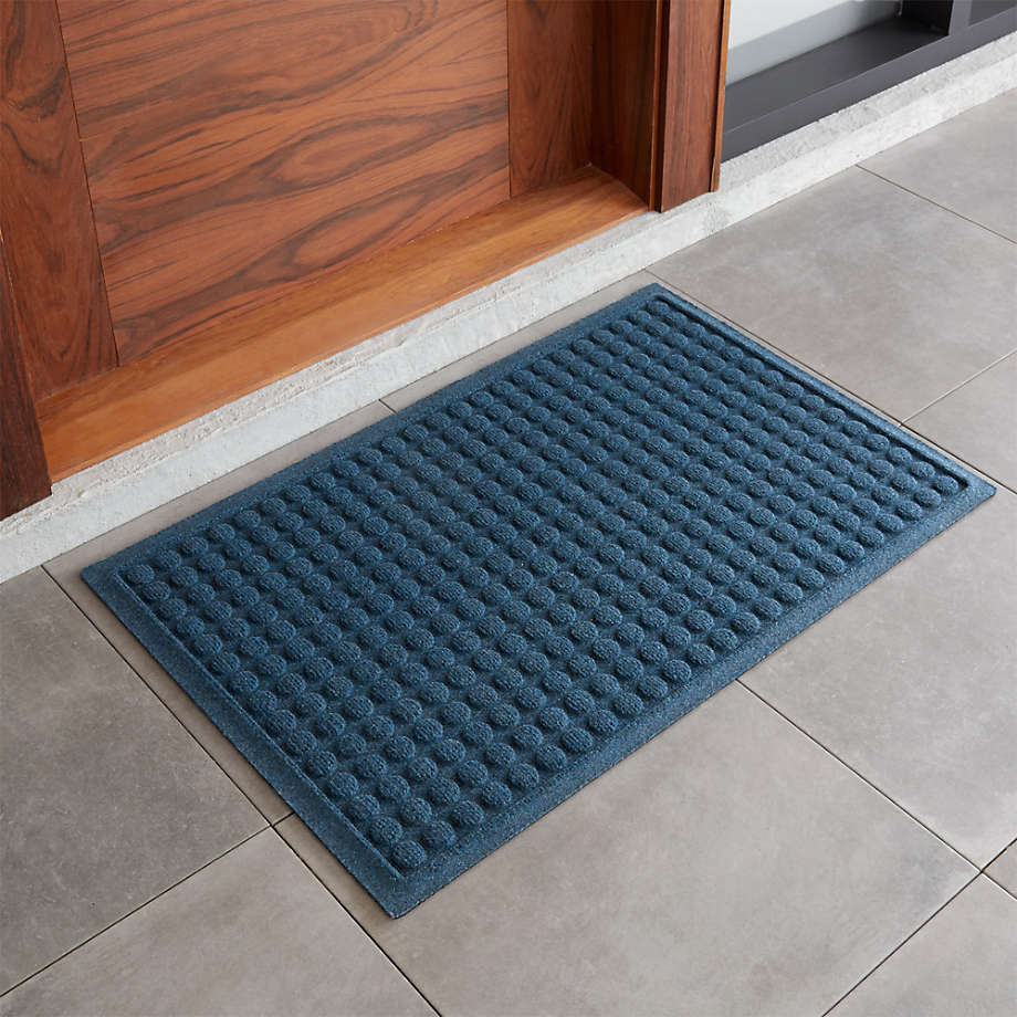 Thirsty Dots Blue Doormat Crate and Barrel