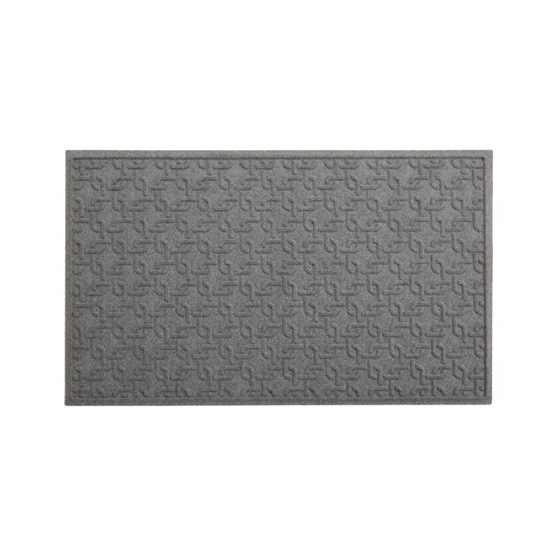 Thirsty Links Light Grey Doormat 36"x60" Crate and Barrel