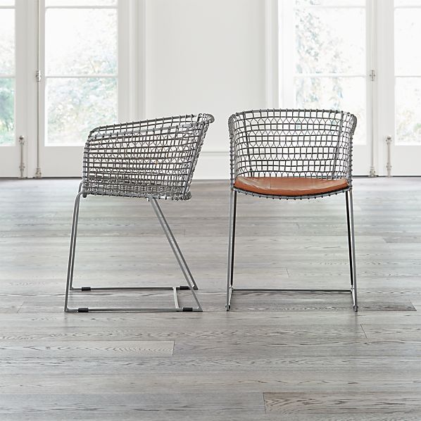 Tig Metal Barrel Dining Chair With Cushion Crate And Tig Metal Barrel Dining Chair With