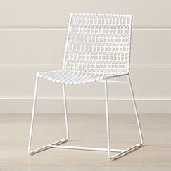 Tig White Indoor Outdoor Dining Chair Crate And Barrel Tig White Dining Chair