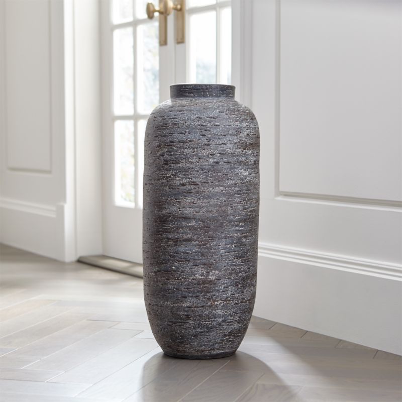 Timber Grey Floor Vase Reviews Crate And Barrel