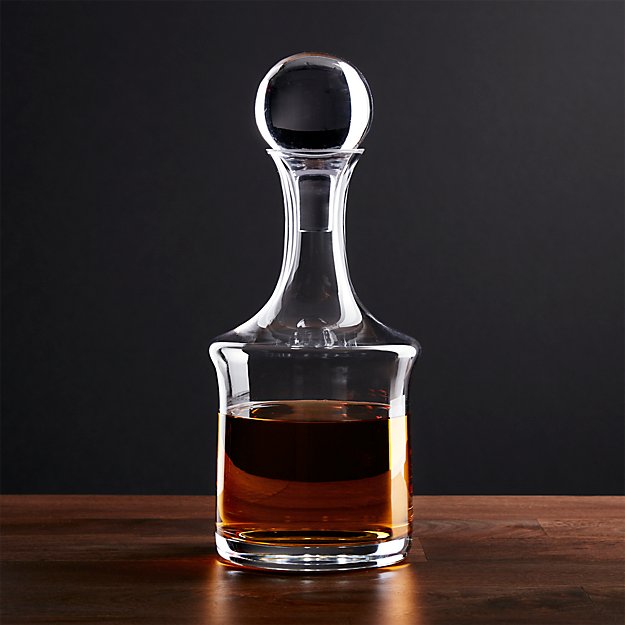 Tino Glass Whiskey Decanter Crate and Barrel
