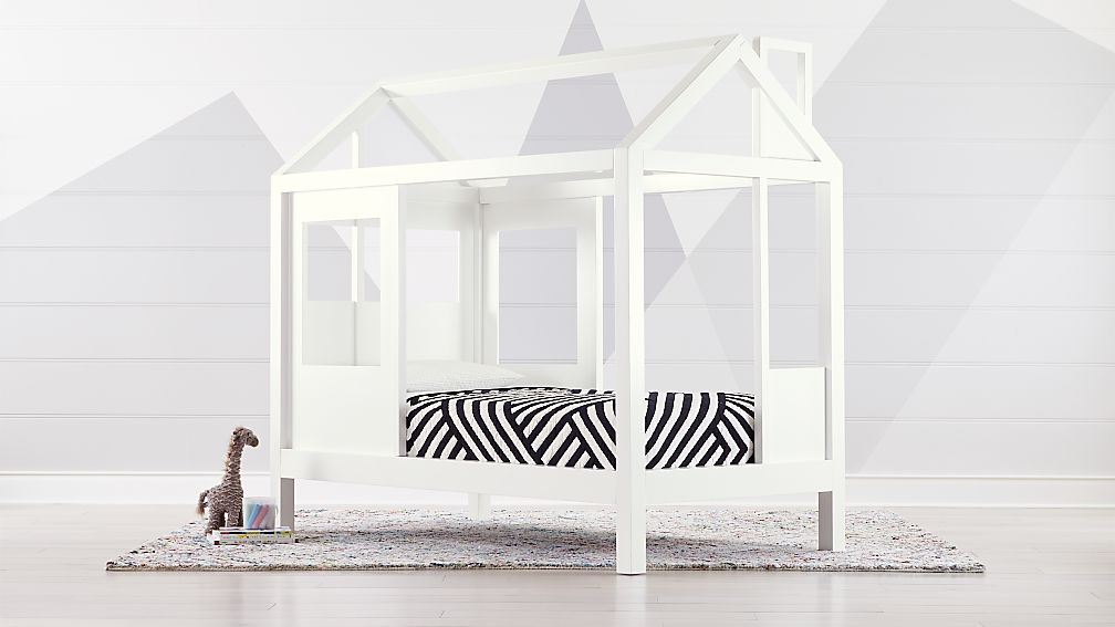Cb2 Free Shipping >> Tiny House White Twin Bed + Reviews | Crate and Barrel Cb2 Free Shipping >> Tiny House White Twin Bed + Reviews | Crate and Barrel
