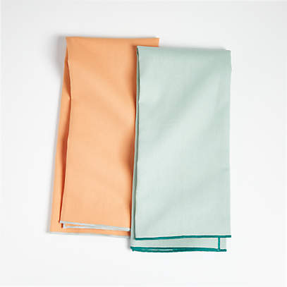 orange kitchen towels