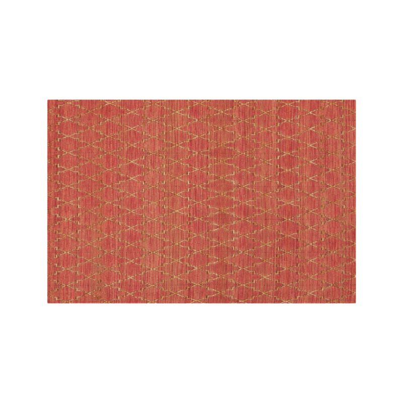 Tochi Coral Orange 4'x6' Rug Crate and Barrel