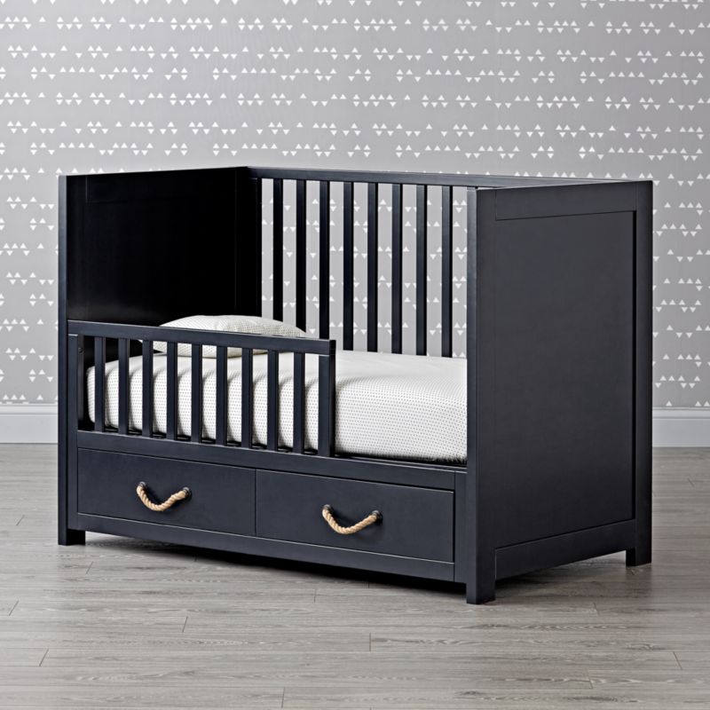 blue toddler bed