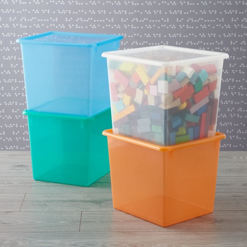 kids plastic storage boxes