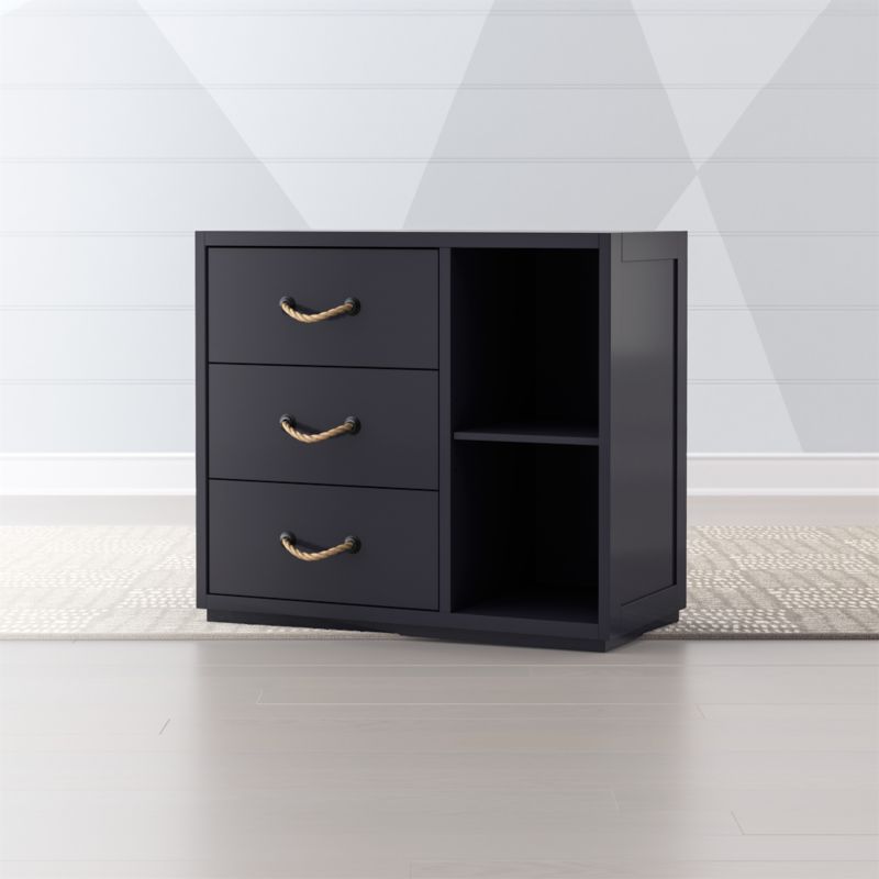 Kids Topside Dark Blue 3Drawer Dresser Crate and Barrel